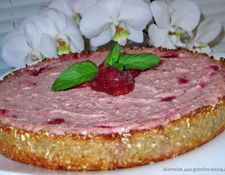 Творожный пирог с замороженными ягодами
