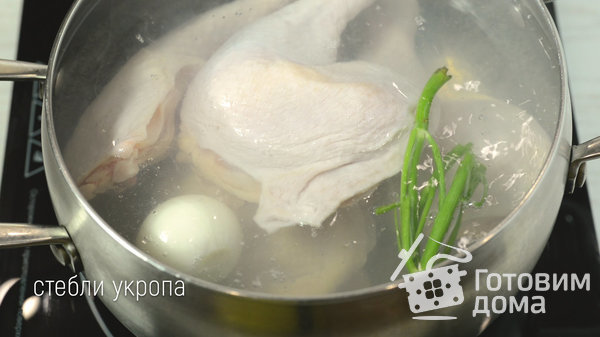 Блинчики с курицей, грибами и сыром фото к рецепту 4