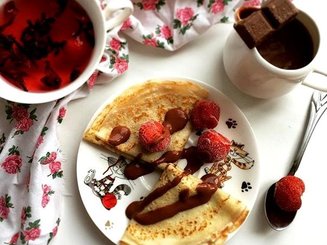 Клубнично-шоколадный соус