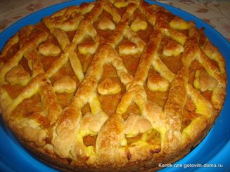 Песочный пирог с тыквенно-яблочной начинкой