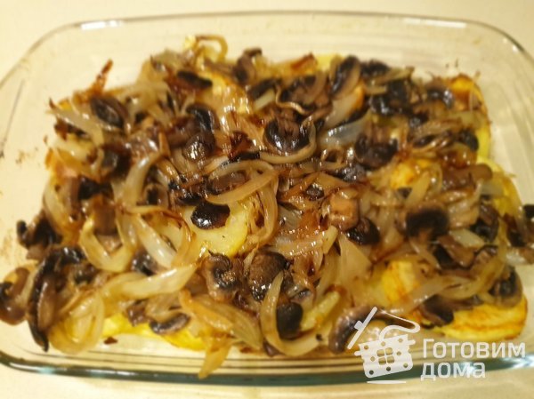 Картофель по-деревенски с грибами и луком фото к рецепту 8