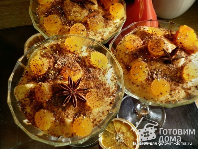 Десерт из хурмы и какао