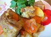Свиные ребра с ананасами и картофелем