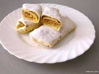 Яблочные рулетики из лаваша