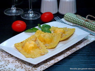 Ravioli con ricotta e salmone- Равиоли с лососем и творогом