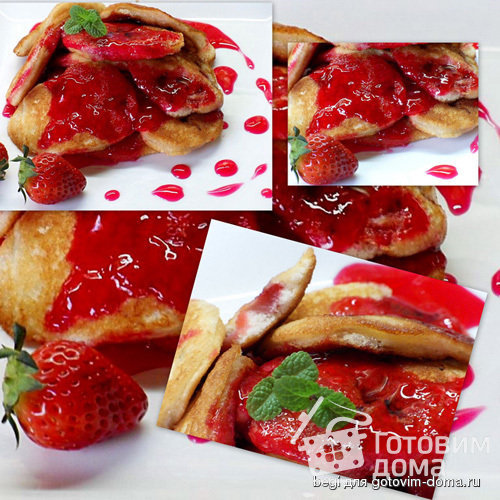 Бисквитные оладьи с ягодами фото к рецепту 2
