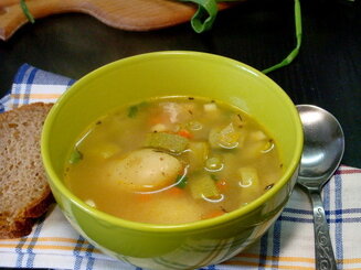 Суп с кабачками и сыром