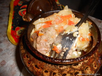 Горшочки с печенью и картошкой