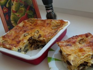 Грибная лазанья