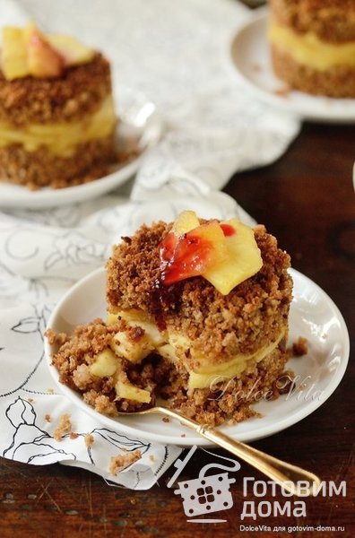 Шарлотка из яблок и ржаного хлеба (русский десерт) фото к рецепту 5