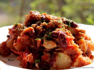 Мексиканское овощное рагу с куриным филе