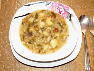 Грибной суп с перловкой