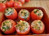 Помидоры фаршированные красной рыбой и каперсами