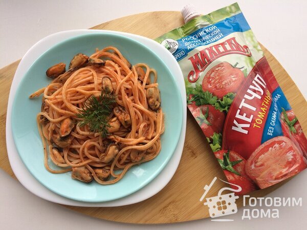 Паста с мидиями в томатном соусе Махеевъ фото к рецепту 5