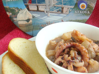 Креветки с шампиньонами