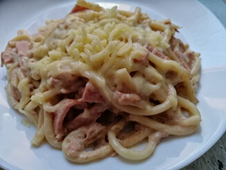 Спагетти с тунцом по-португальски -Esparguette com atum