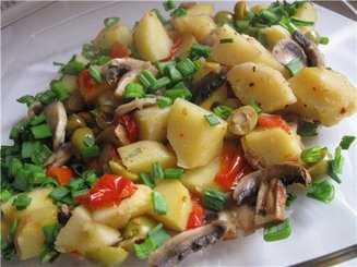 Пикантный картофель запеченный в духовке