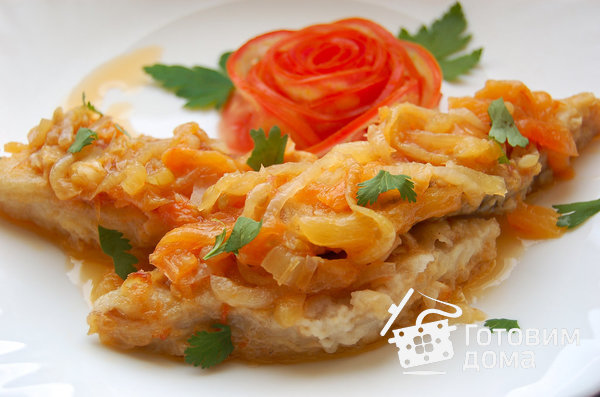 Рыба, тушенная с болгарским перцем фото к рецепту 5