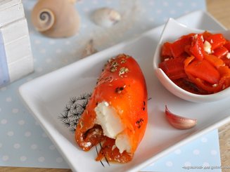 Три закуски из сыра Фета и перца