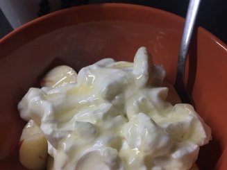 Яблочное ризотто под йогуртом