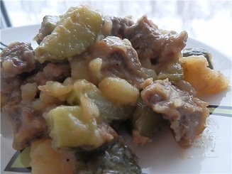 Азу из говядины на огуречном рассоле