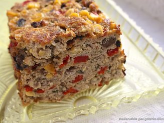 Мясная буханка с перцем и кукурузой (Meatloaf)