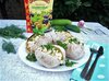 Запеченный картофель с креветочным салатом