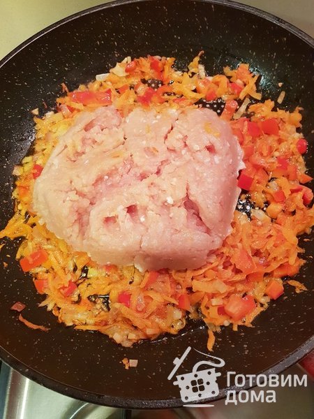 Рагу из красной фасоли с куриным фаршем  и овощами фото к рецепту 5