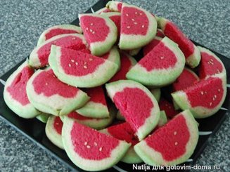 Печенье "Арбузные дольки
