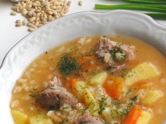 Суп с перловкой по-шотландски