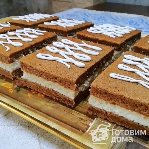 Шоколадно-медовое пирожное