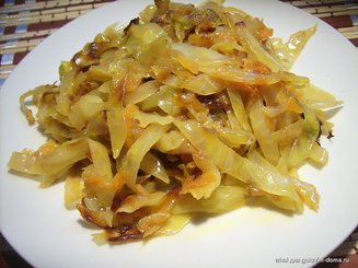 Капуста, тушенная без масла