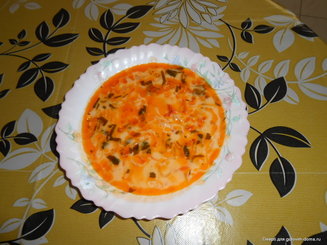 Сырный суп с капустой и мясным фаршем