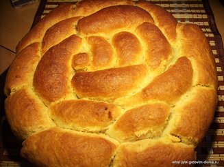 Хлеб "Роза" с сыром и укропом