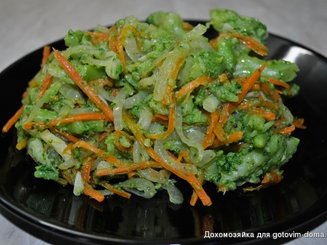 Теплый салат из брокколи