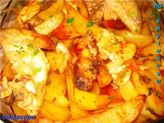 Оджахури из курицы по-грузински