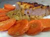 Мясо в духовке в чесночном коконе со сливочной морковкой