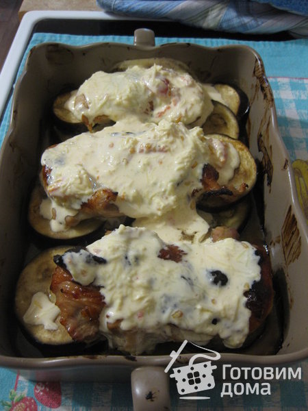 Курица с баклажанами под чесночным маринадом. фото к рецепту 7