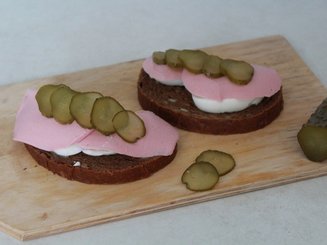 Smørrebrød - Датский бутерброд с колбасой