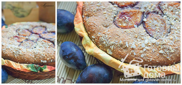 Два варианта пирога со сливами для поста и на каждый день фото к рецепту 6