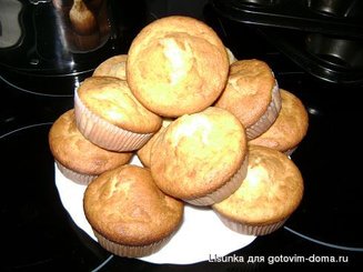 Банановые маффины с кусочками шоколада