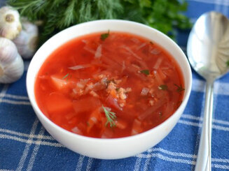 Постный борщ с пшеном (без масла)