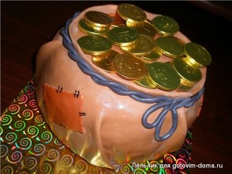 Торт "Мешок с деньгами"