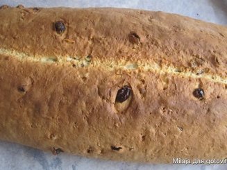 Рождественский творожный штоллен с цукатами и миндалем
