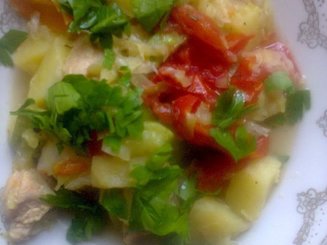 Овощное рагу с картофелем и курицей