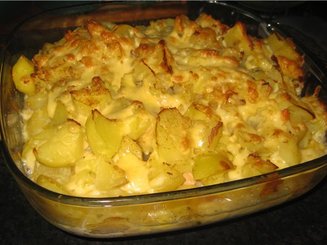 Курица с грибами запечённые под картофельной шубой