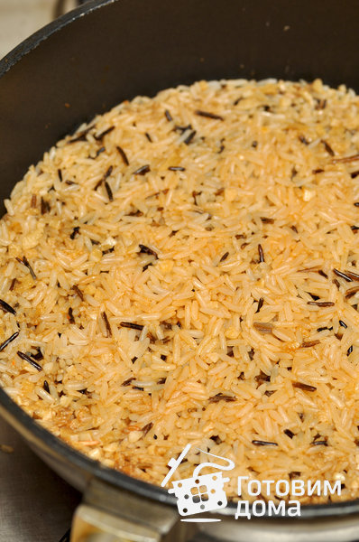 Рис с креветками и зеленым горошком фото к рецепту 6