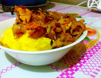 Тушеная капуста с мясом