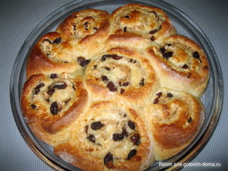 "Улитки творожные" с яблоками и корицей