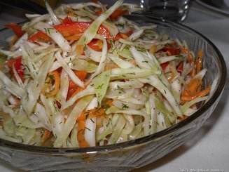 Салат с капустой "Пестренький"